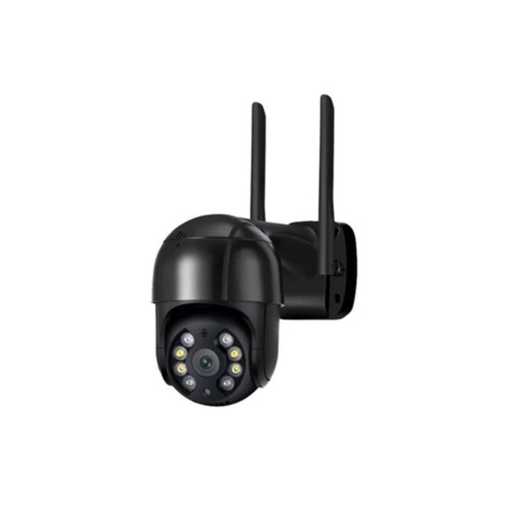 Camera de supraveghere wireless SZSMART A8, 2MP, noapte, detectie miscare, neagra