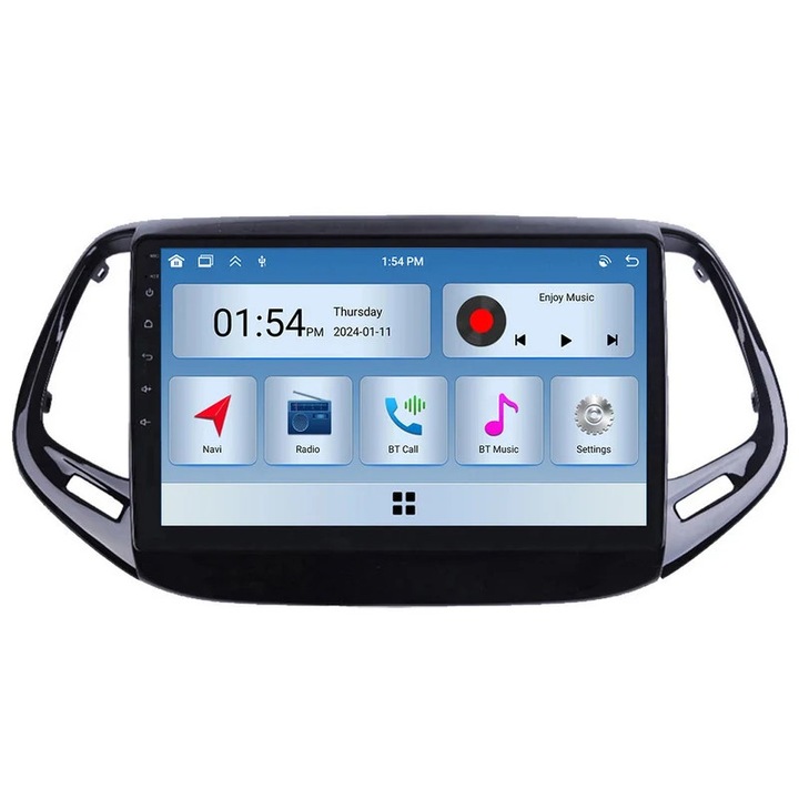 Multimedia player auto 6GB RAM 128GB ROM, CarPlay, Bluetooth, compatibil Jeep Compass 2016-2018