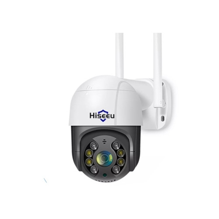 Camera de supraveghere Wi-Fi Rotativă Full HD, alb-negru
