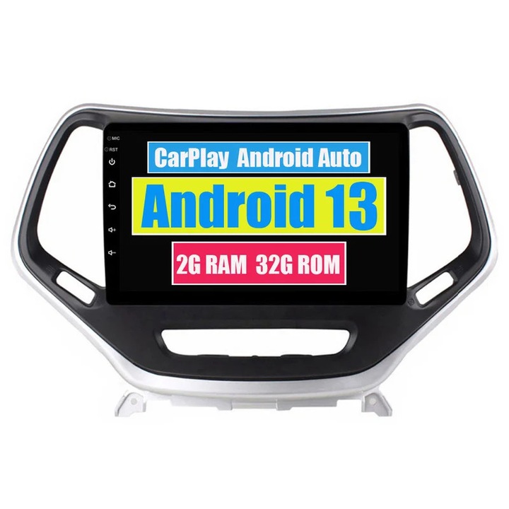Player multimedia auto Carplay compatibil Jeep Cherokee 5 KL 2014-2018, Android, Bluetooth, GPS