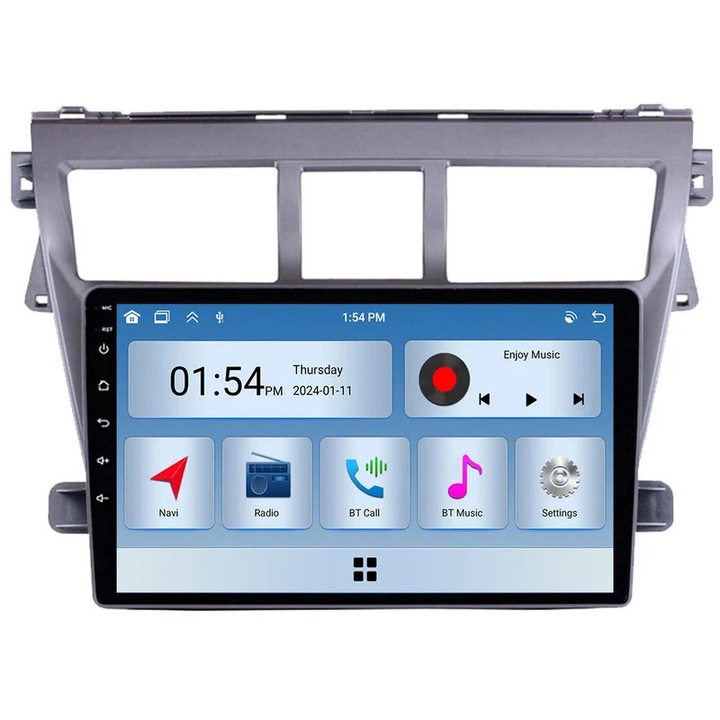 Multimedia player auto, 6GB RAM, 128GB ROM, Bluetooth, GPS, compatibil Toyota Vios 2 (2007-2013)