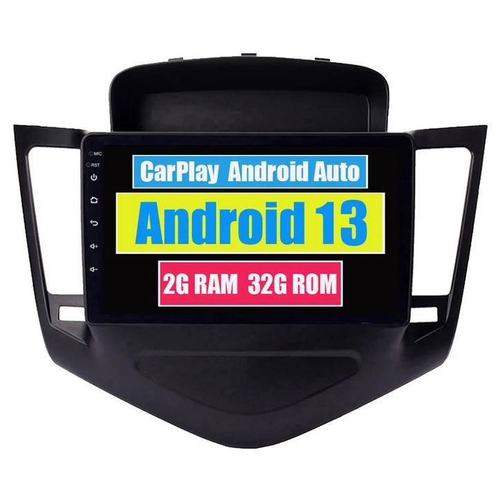 Multimedia player auto Szsmart Carplay compatibil Chevrolet Cruze J300 2008-2014, Bluetooth, GPS