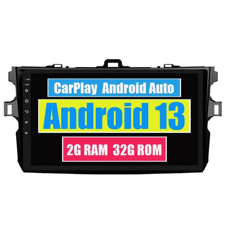 Multimedia player auto compatibil Toyota Corolla 10 E140 E150 2006-2013, Bluetooth, GPS