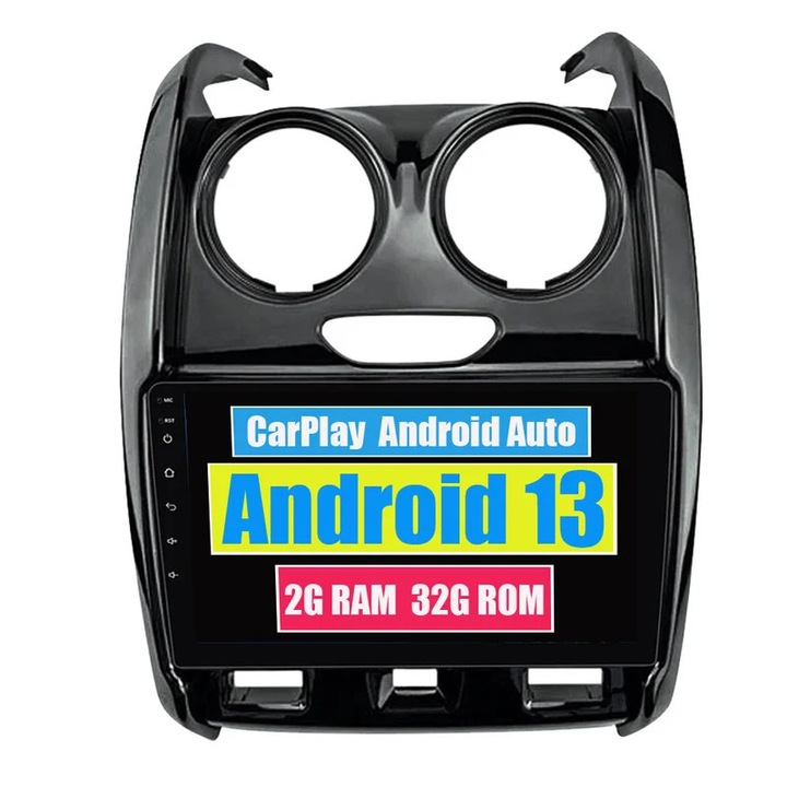 Multimedia player auto cu Bluetooth si GPS, compatibil Renault Duster 2015-2021 si Lada Largus 2021