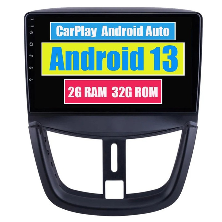 Sistem multimedia auto pentru Peugeot 207 (2006-2015), Android, Bluetooth, GPS