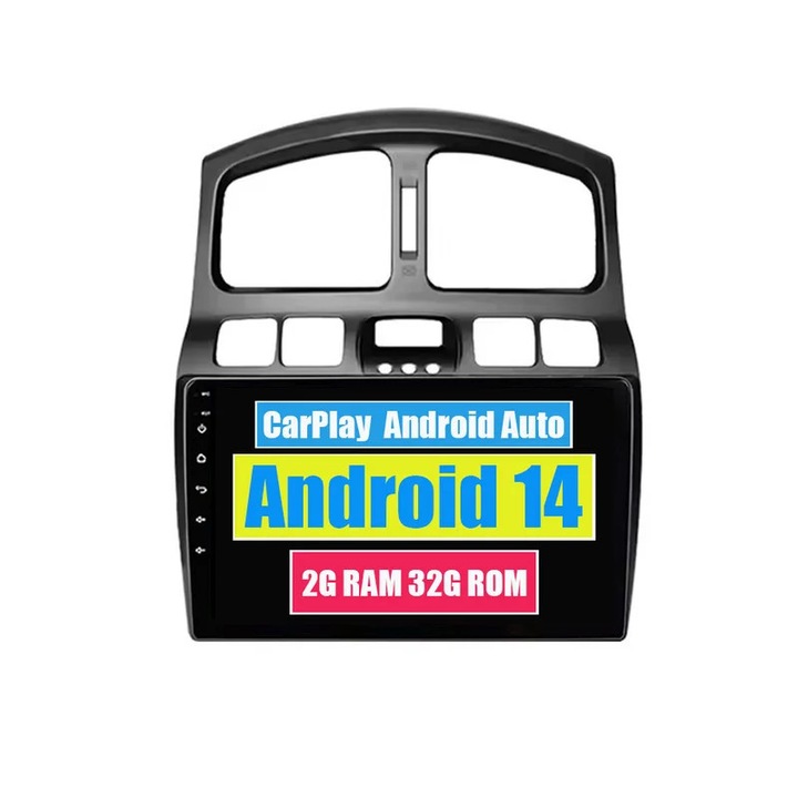 Sistem multimedia auto pentru Hyundai Santa Fe 2000-2012, Android, Bluetooth