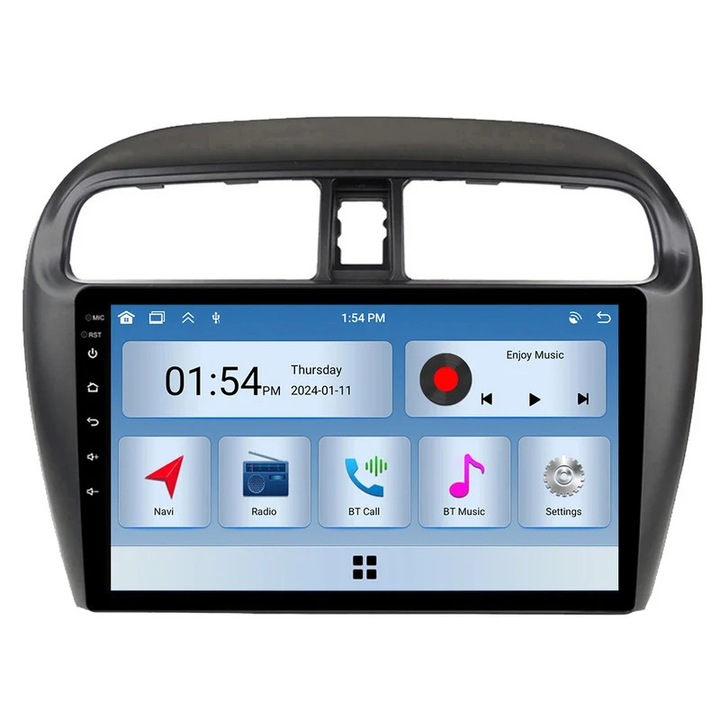 Player multimedia auto 6GB RAM 128GB ROM cu Bluetooth si GPS compatibil Mitsubishi Mirage 6 2012-2018