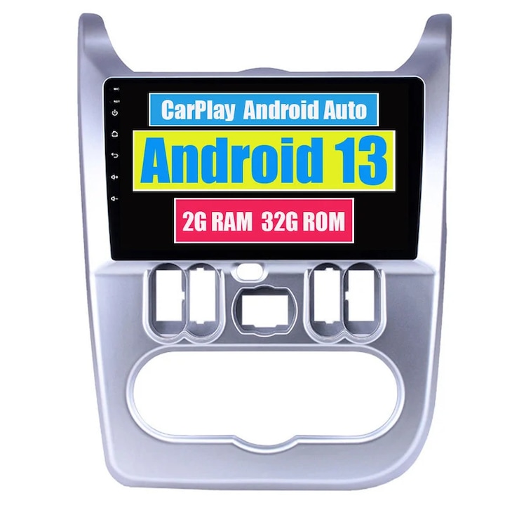 Player multimedia auto compatibil Renault Logan 1, Sandero 2009-2015 si Dacia Duster 2010-2017, Android