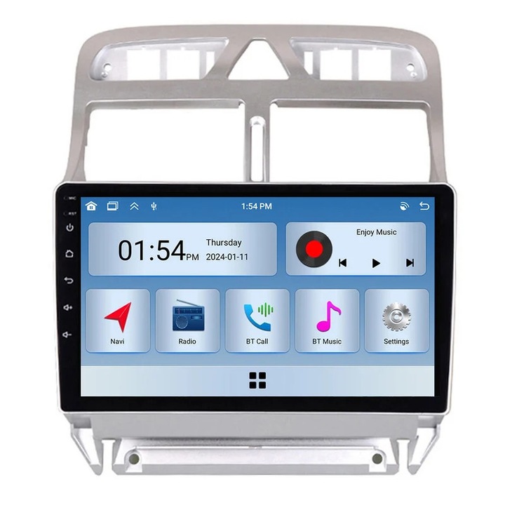Sistem multimedia auto, 6GB RAM, 128GB ROM, Bluetooth, navigatie GPS, pentru Peugeot 307 (2001-2013)