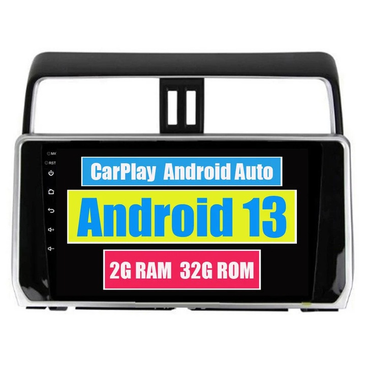 Sistem multimedia auto pentru Toyota Land Cruiser Prado 150, 2018-2020, Bluetooth, Android