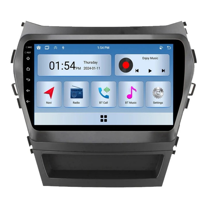 Sistem multimedia auto, 6GB RAM, 128GB ROM, Bluetooth, GPS, pentru Hyundai Santa Fe 3, 2013-2016