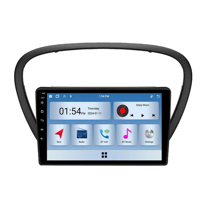 Radio multimedia, 6GB RAM, 128GB ROM, Bluetooth, GPS, pentru Peugeot 607 (2004-2010), compatibil Carplay
