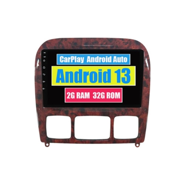 Radio multimedia auto, pentru Mercedes Benz S-Class W220 Vv220, Bluetooth, GPS, compatibil Carplay/Android 13