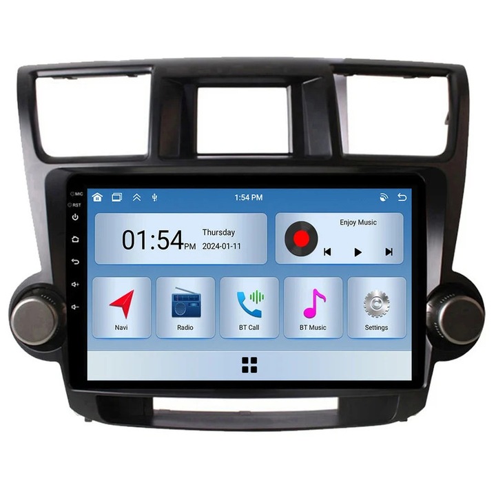 Player auto, Szsmart, 6GB RAM 128GB ROM, navigatie GPS, Bluetooth, pentru Toyota Highlander 2 Xu40 2007-2013