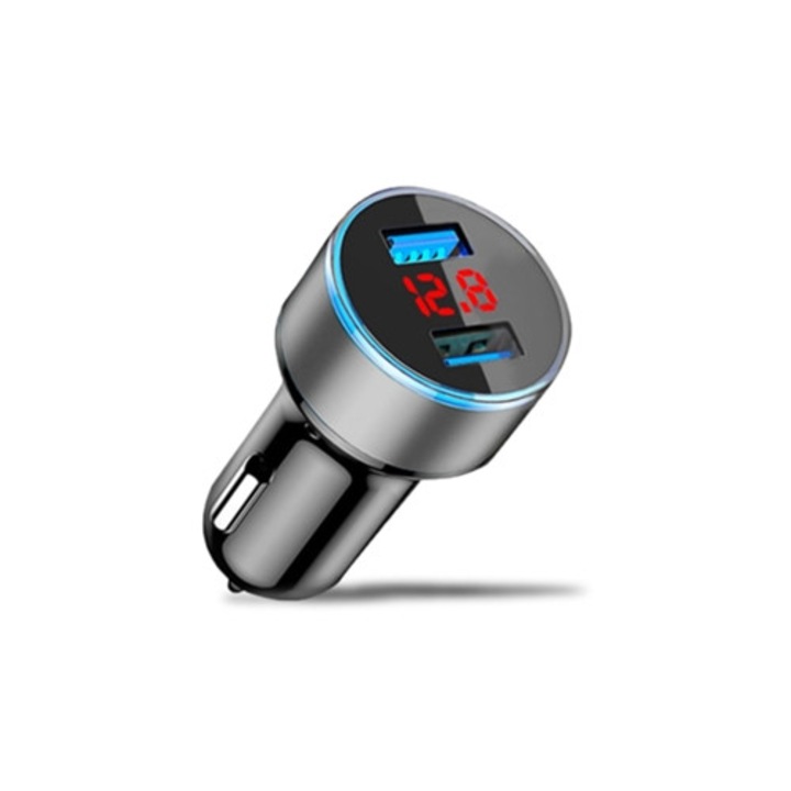 Autós töltő, SZSMART, USB, ezüst