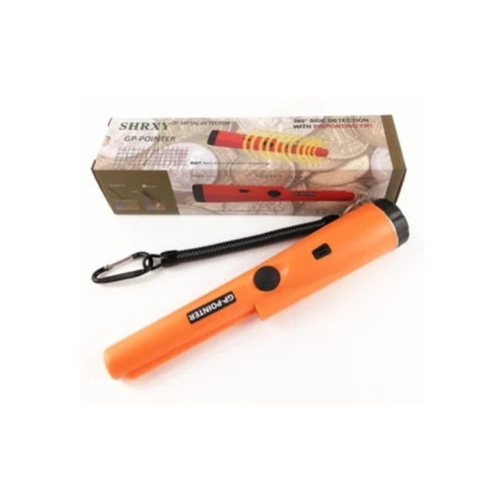 Detector de metale SZSMART GP Pointer, alarma statica, portabil, portocalie