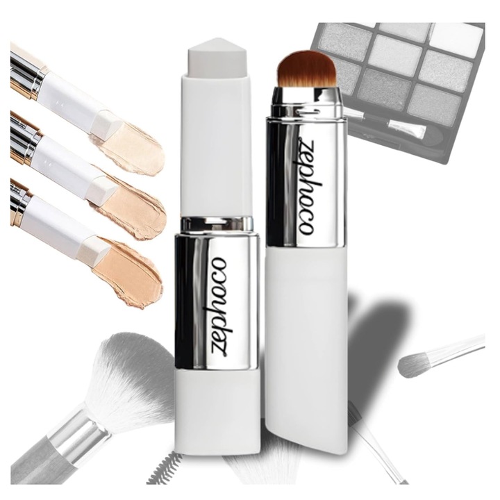 Adaiviume Színváltó és bőrvilágosító sminkalap, hidratált és sima bőrért, Korrektor és fehér alapozó a hibátlan megjelenésért, 13g (Natúr)