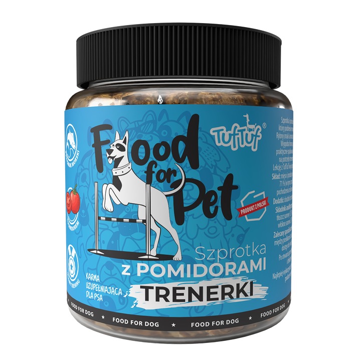 Biscuiti pentru caini TufTuf, recompense cu sprot si rosii, 120g