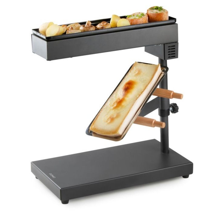 Aparat de facut branza Raclette Domo DO1145RC, 1000W, termostat reglabil, antiaderent, dimensiuni 20, 5x37x40cm
