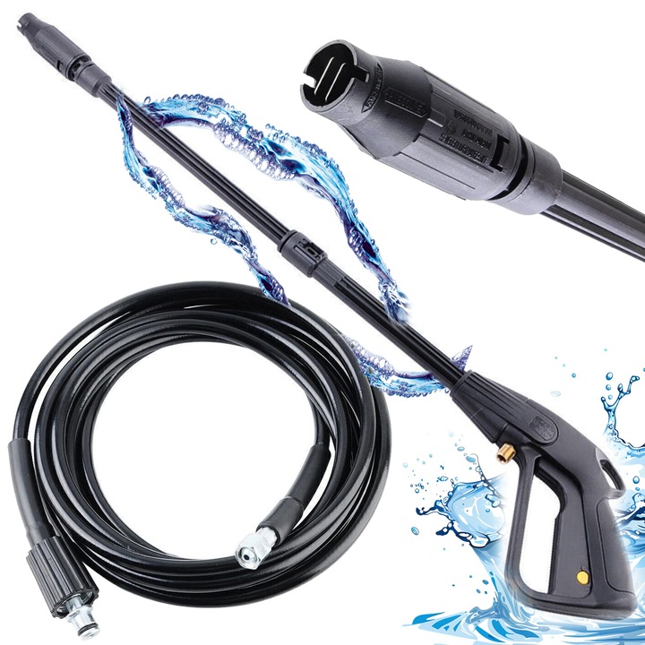 Masina de spalat cu presiune Magma KD499, 250bar, 2200W, furtun 5m, AUTO-STOP, roti transport