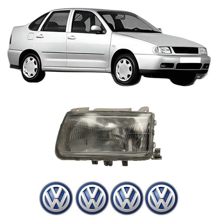 Far Stanga Fata Volkswagen POLO III CLASSIC (6V2) din 1995-2002, Auto, TYC, 4x Stickere auto cu Volkswagen