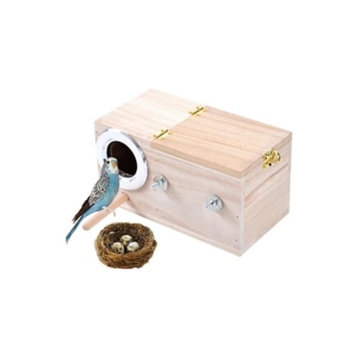 Colivie din lemn pentru pasari, ideala pentru diverse specii, 30x20x20cm