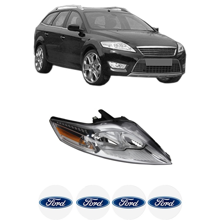 Far Dreapta Fata FORD MONDEO IV (BA7) din 2007-2015, Auto, TYC, 4x Stickere auto cu FORD