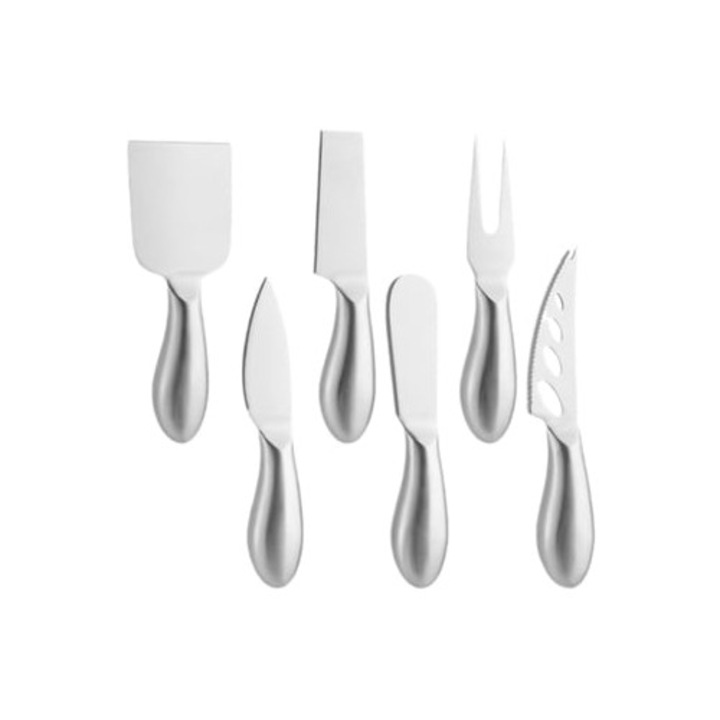 Set de cutite pentru branza din otel inoxidabil, functionalitate ideala, rezistent la masina de spalat, nonaderent