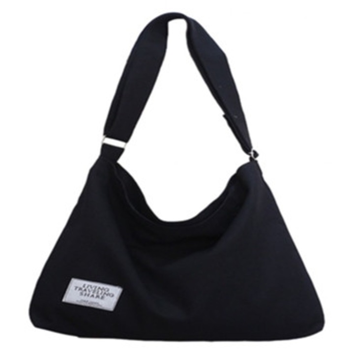 Női retro válltáska, multifunkcionális, állítható, cipzáras záródás, text ikon, L