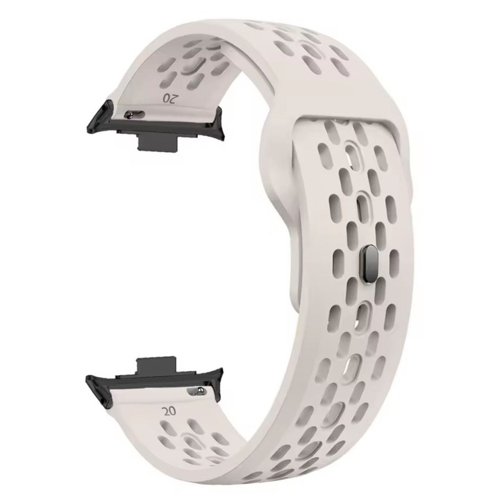 Силиконова каишка за Xiaomi Redmi Watch 4/5, Planet Tech, Фитнес гривна Xiaomi Mi Band 8 Pro/9 Pro, Бял