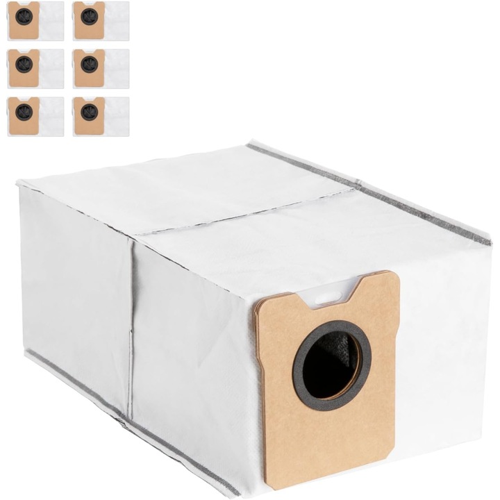 Sac de praf compatibil Eufy Clean C20, 6 buc, etans, capacitate mare