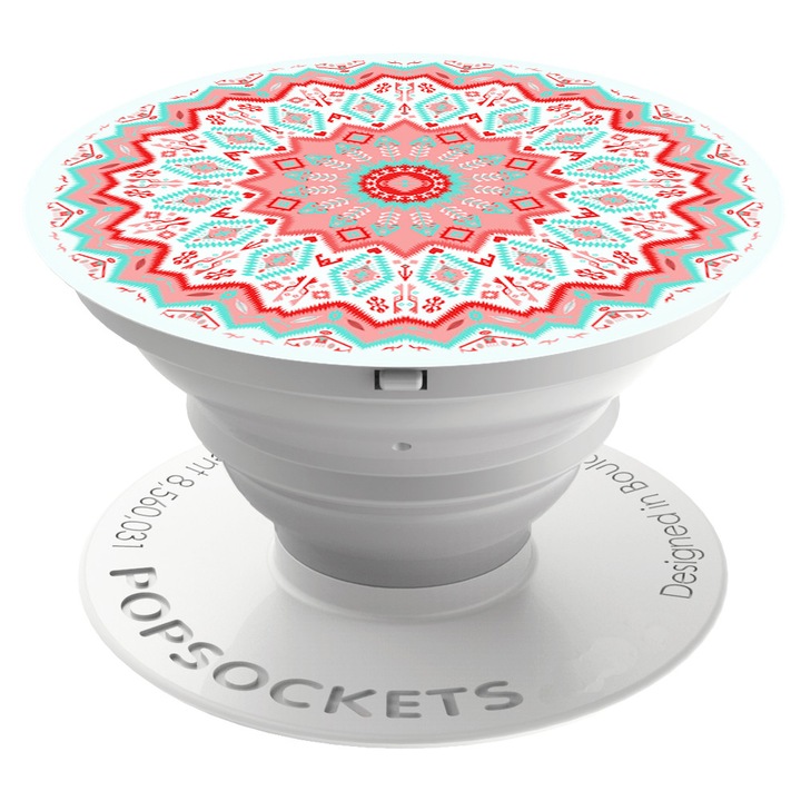 Suport universal pentru telefon, tableta, PopSockets®, suport PopGrip, Basic, Red Aztec Mandala