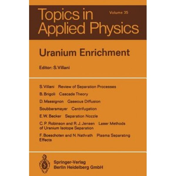 Uranium Enrichment, S. Villani (Editor)