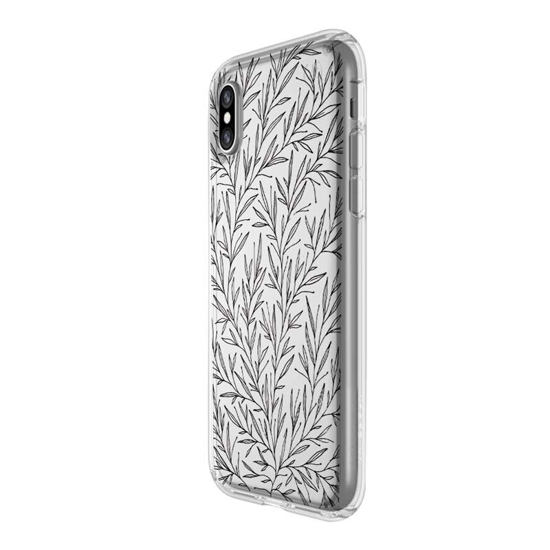 Husa Silicon, Ultra Slim 0.3MM, Leaf B&W, Apple iPhone X