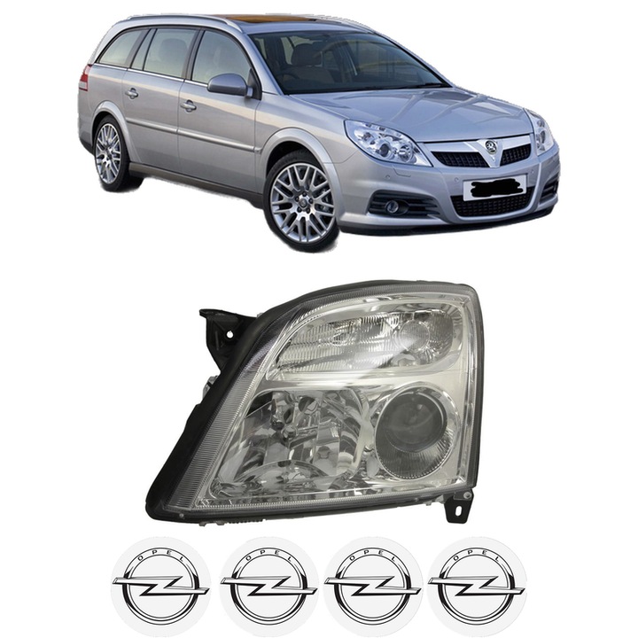 Far Stanga Fata OPEL VECTRA C Estate (Z02) din 2003-2009, Auto, TYC, 4x Stickere auto cu OPEL