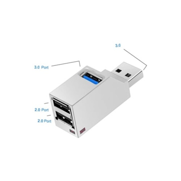 Хъб USB 3.0 с 3 порта, 2 USB 2.0, 1 USB 3.0
