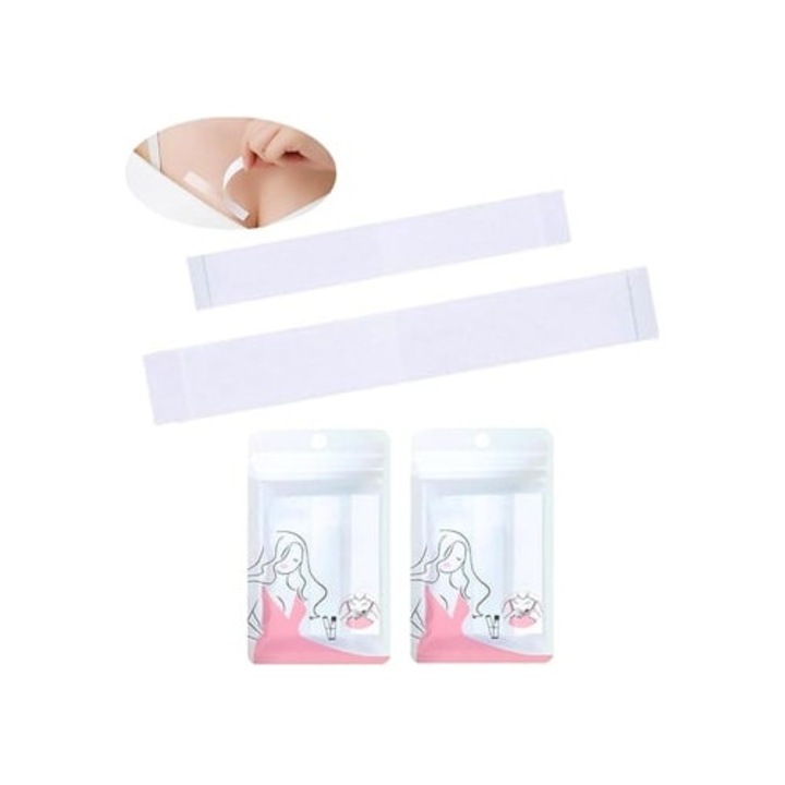 Banda adeziva dubla fata, transparenta, 5m