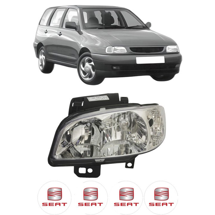 Far Stanga Fata SEAT CORDOBA Vario (6K5) din 1996-2002, Auto, TYC, 4x Stickere auto cu SEAT