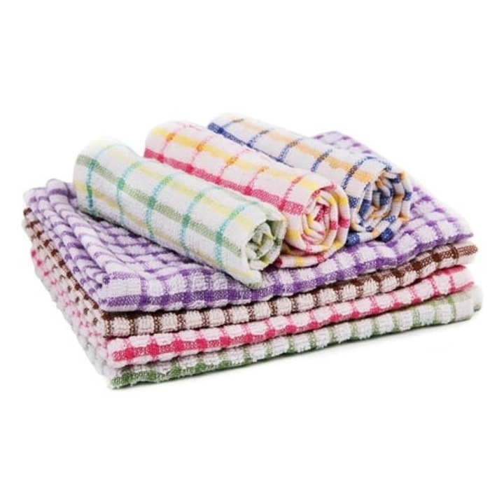 Set 7 prosoape de bucatarie din bumbac, reutilizabile