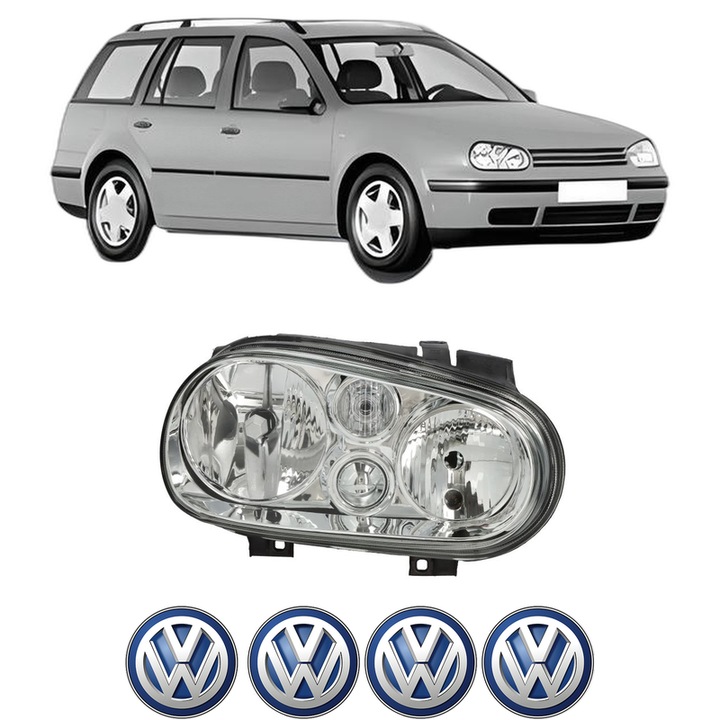 Far Dreapta Fata Volkswagen GOLF IV Variant (1J5) din 1999-2006, Auto, TYC, 4x Stickere auto cu Volkswagen