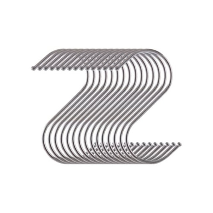 Carlige S din otel inoxidabil, set de carlige multifunctionale, pentru organizare in baie, bucatarie, birou, dormitor