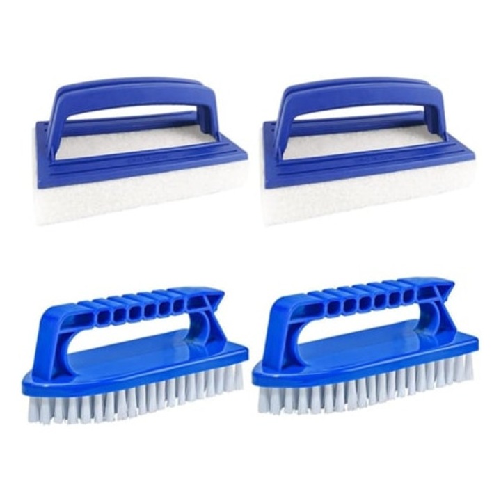 Set de 4 perii pentru piscina cu maner pentru spa si cada