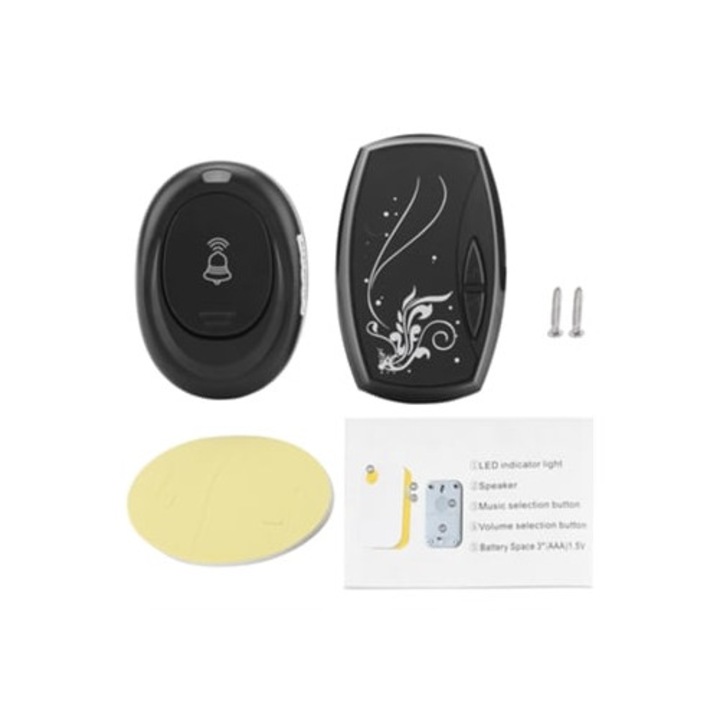 Sonerie electronica wireless, cu telecomanda, priza EU 110V-240V
