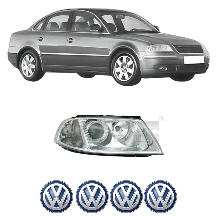 Far Stanga Fata Volkswagen PASSAT B5.5 (3B3) din 2000-2005, Auto, TYC, 4x Stickere auto cu Volkswagen