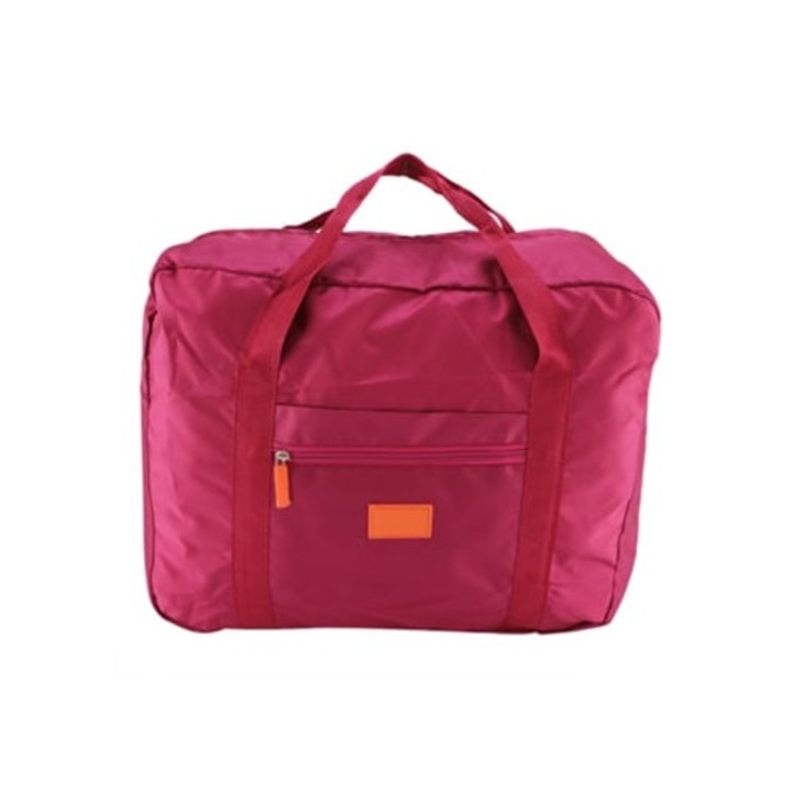 Vízálló nylon utazótáska cipzárral, borvörös