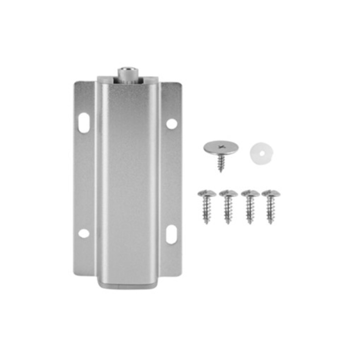 Zavor magnetic din aliaj de aluminiu pentru usi de cabinet, deschidere prin atingere, argintiu