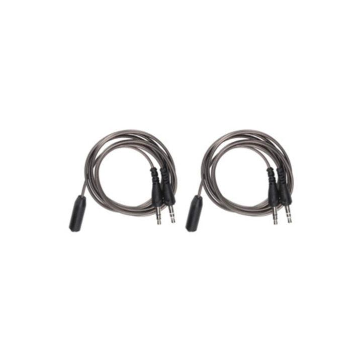 Сплитер за слушалки 3.5мм женски към двоен мъжки HiFi стерео с микрофон, комплект от 2 броя