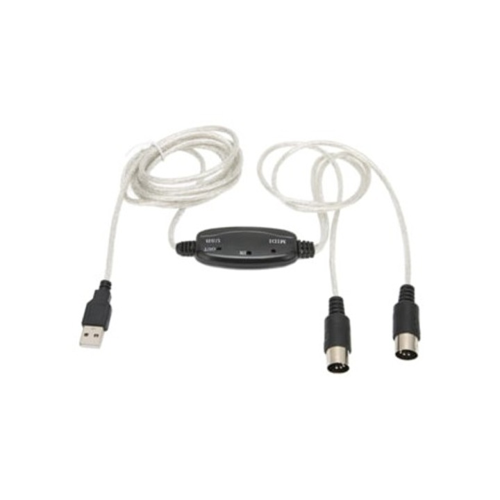Cablu USB la Midi Converter 16 canale 2 in 1 pentru sintetizator PC