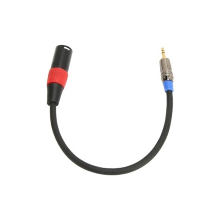 XLR papa - 3.5mm sztereó kábel, zajcsökkentő, 30cm