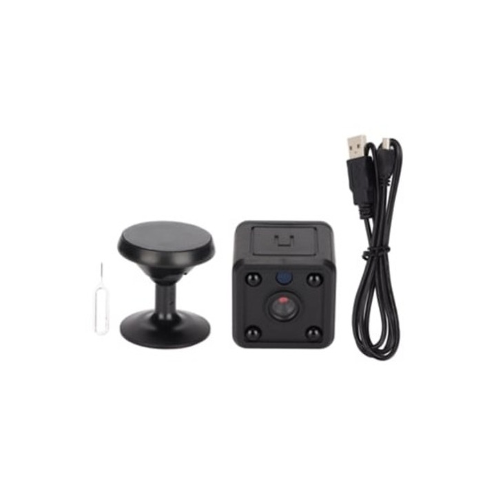 Мини камера за наблюдение, 1080p HD, нощно виждане, детекция на движение, WiFi, презареждаема